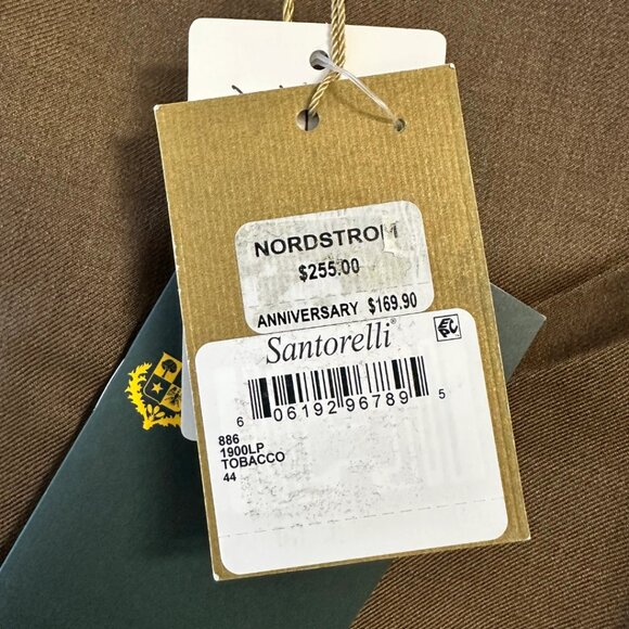 Santorelli Loro Piana Wool Serge Dress Pants 44R Flat Front Modern Fit - Picture 7 of 16